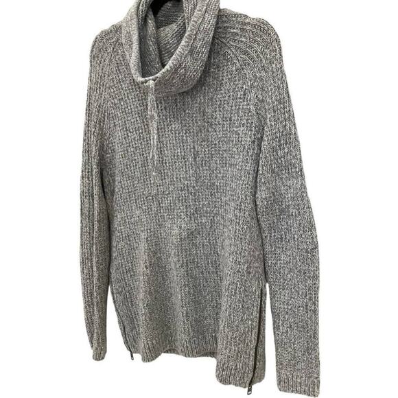 Athleta Borealis Cowl Neck Sweater Gray Long Sleeve Knit Wool  Boucle Size Small - Picture 6 of 12